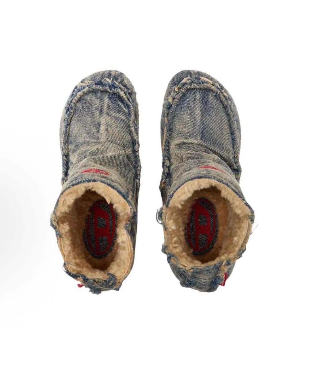 DIESEL Синие текстильные ботинки, фото 4