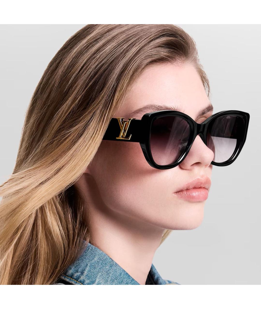 LOUIS VUITTON Черные пластиковые солнцезащитные очки, фото 5