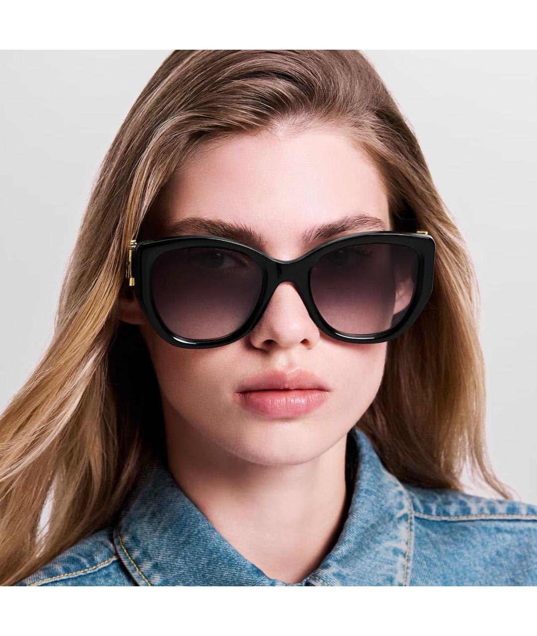 LOUIS VUITTON Черные пластиковые солнцезащитные очки, фото 6