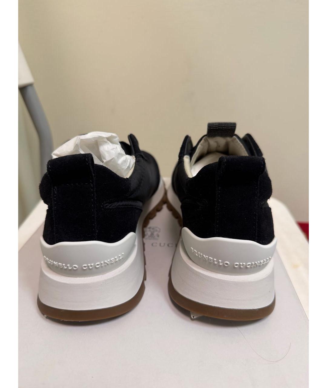 BRUNELLO CUCINELLI Черные кроссовки, фото 4