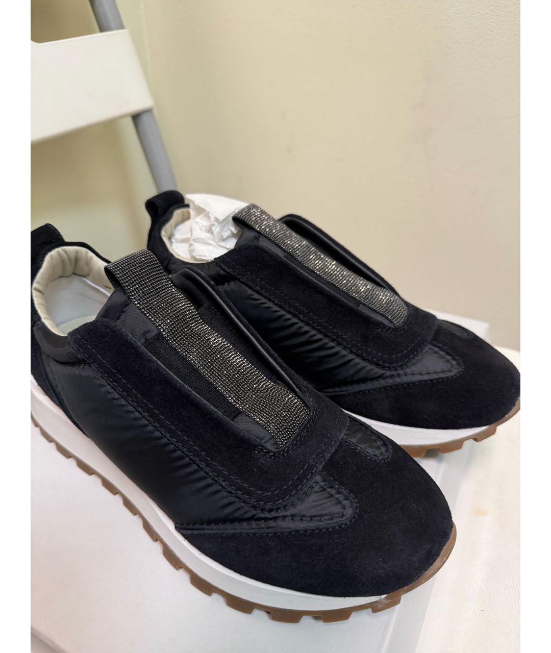 BRUNELLO CUCINELLI Черные кроссовки, фото 3