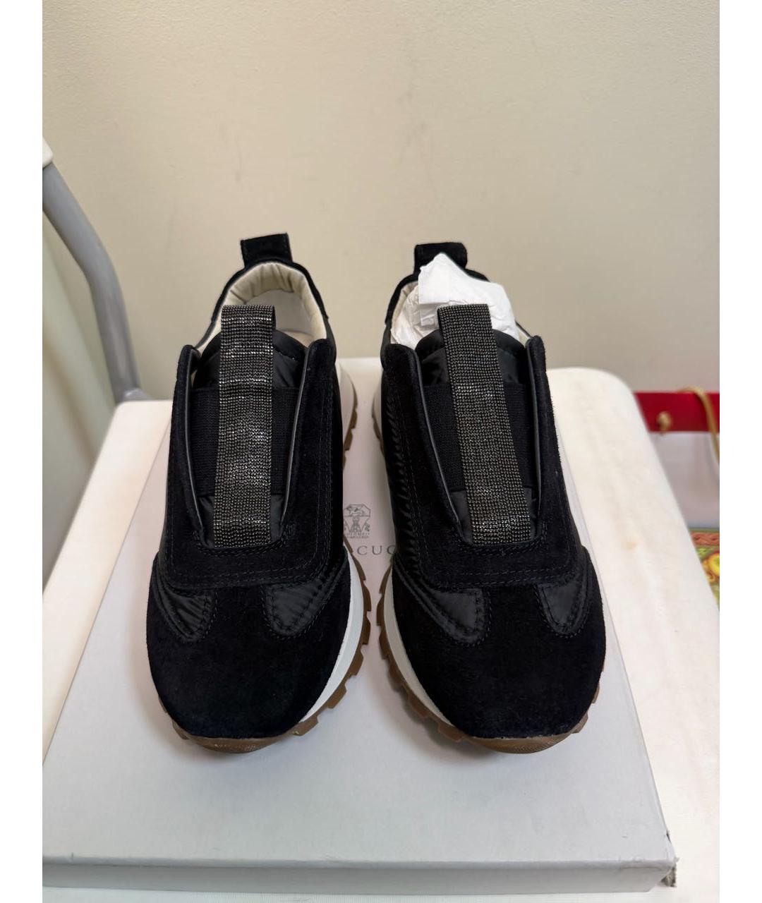 BRUNELLO CUCINELLI Черные кроссовки, фото 2