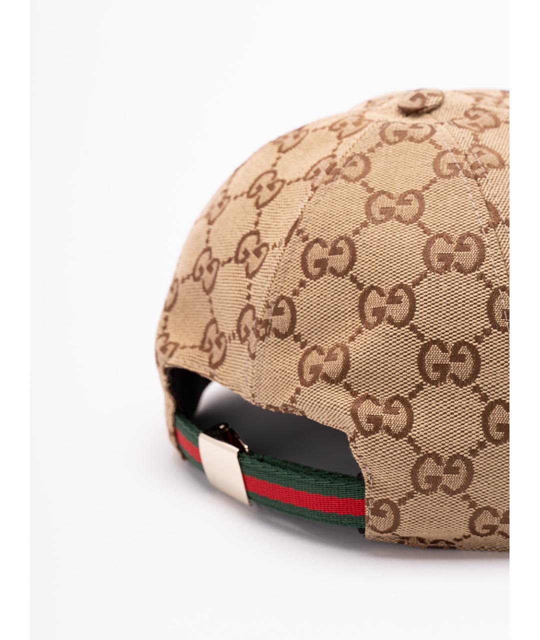 GUCCI Бежевая хлопковая кепка, фото 3
