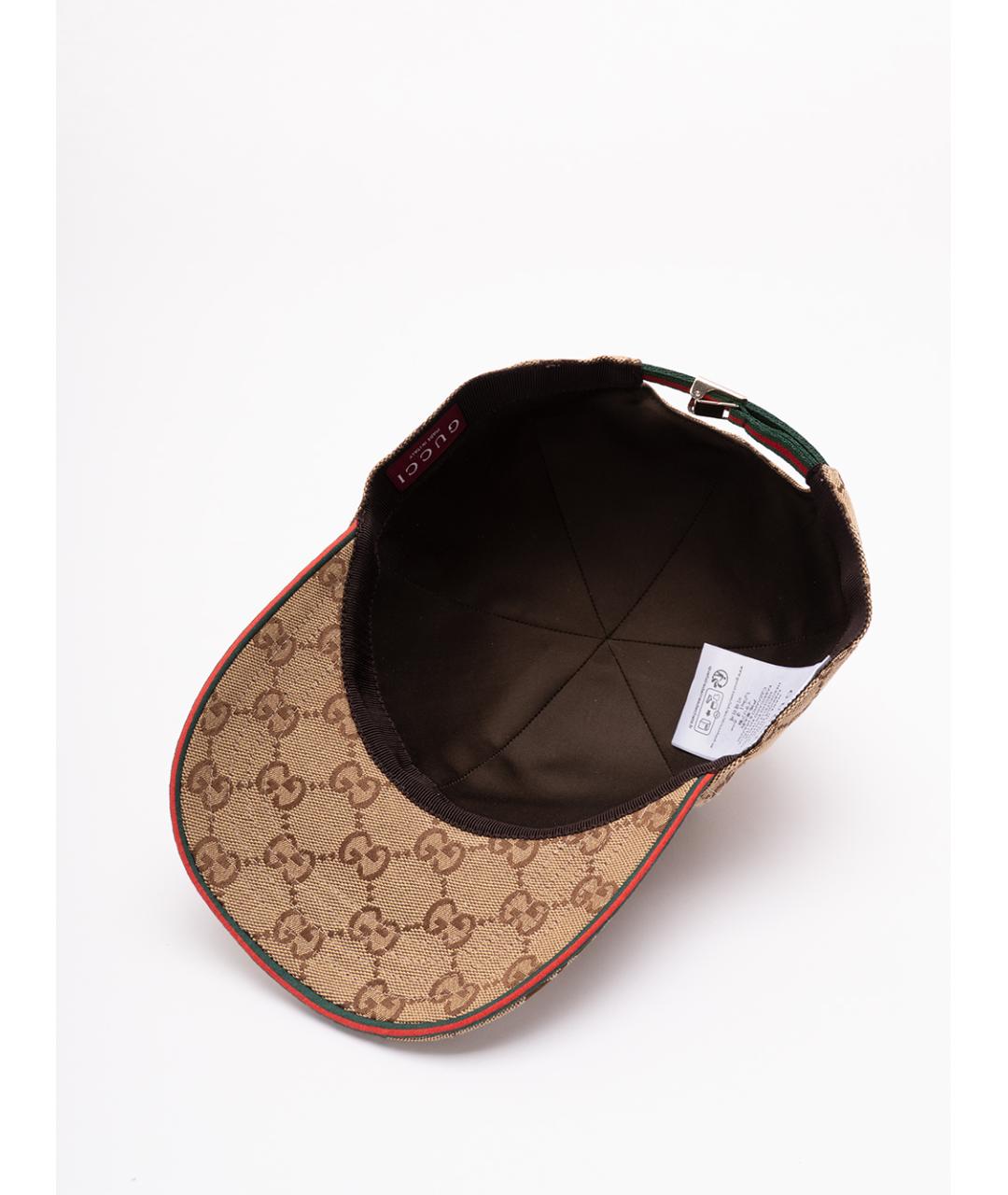 GUCCI Бежевая хлопковая кепка, фото 4