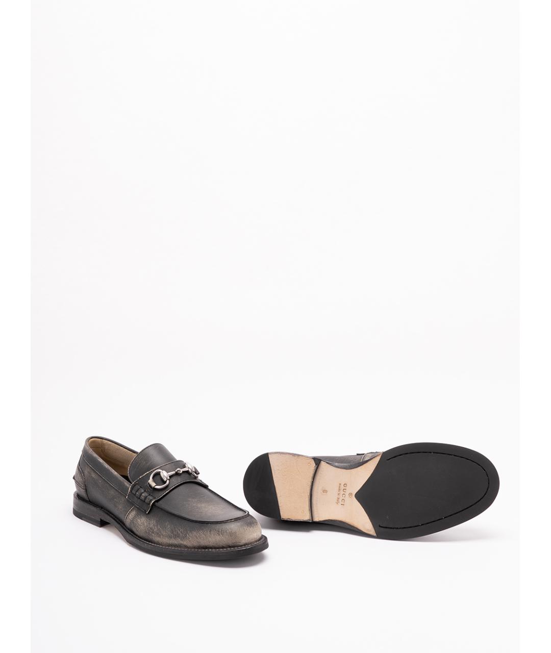 GUCCI Черные кожаные лоферы, фото 4