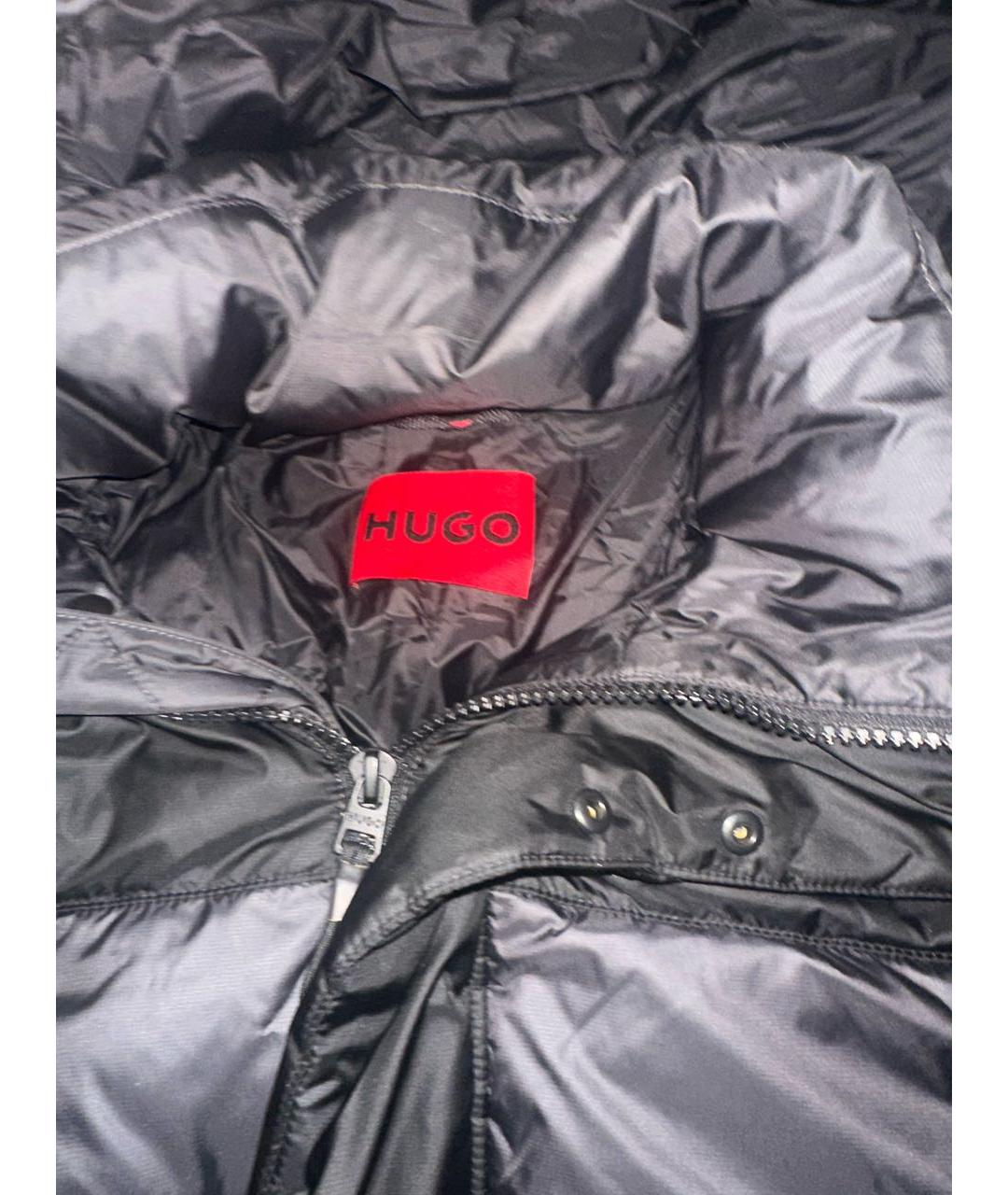 HUGO Черная полиэстеровая куртка, фото 4