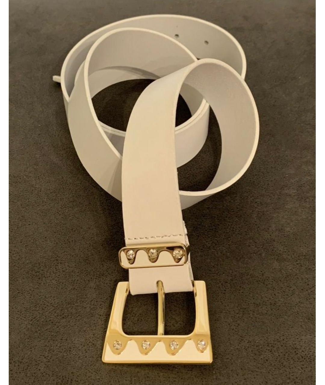 MAX MARA Белый кожаный ремень, фото 5