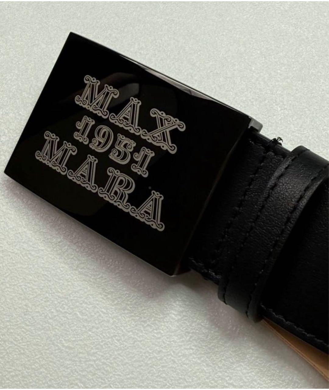 MAX MARA Черный кожаный ремень, фото 6