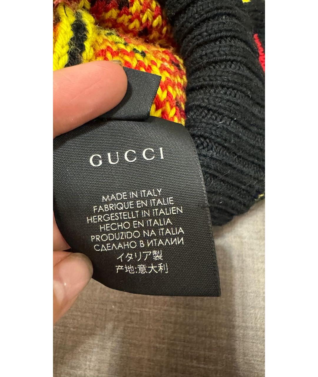 GUCCI Мульти шерстяная шапка, фото 3