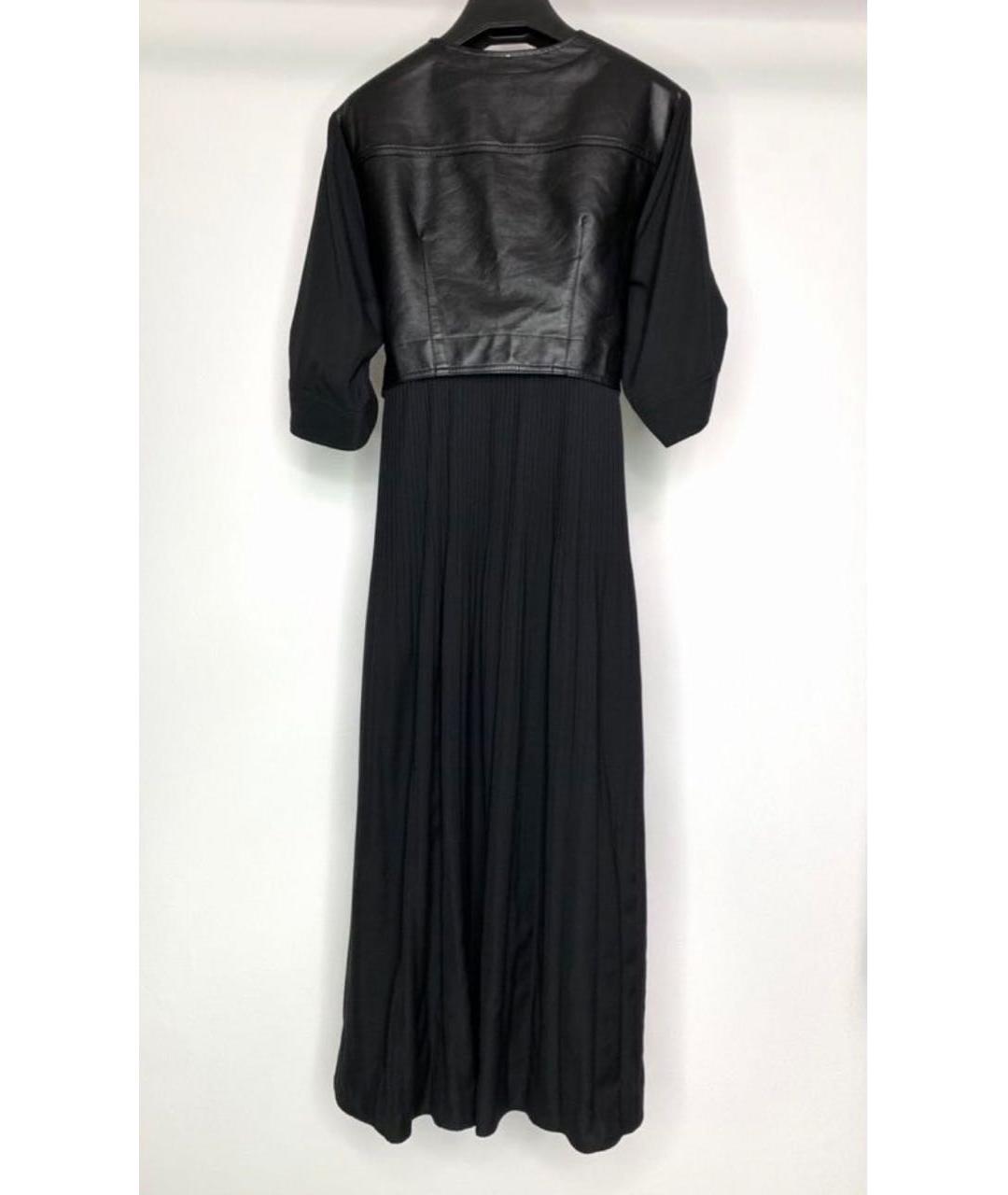SPORTMAX Черное полиэстеровое повседневное платье, фото 2