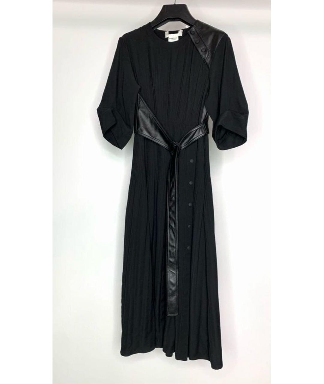 SPORTMAX Черное полиэстеровое повседневное платье, фото 5