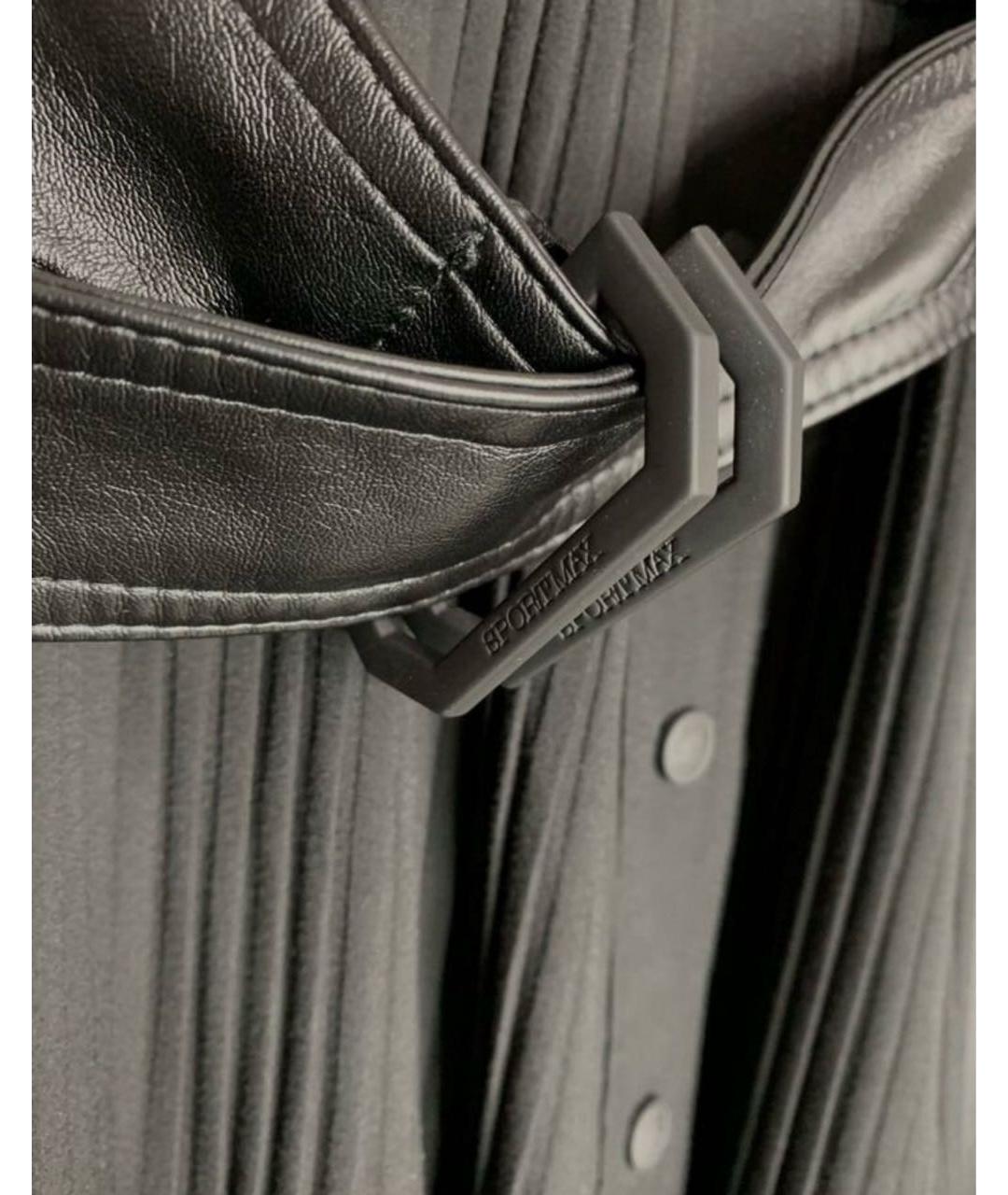 SPORTMAX Черное полиэстеровое повседневное платье, фото 4