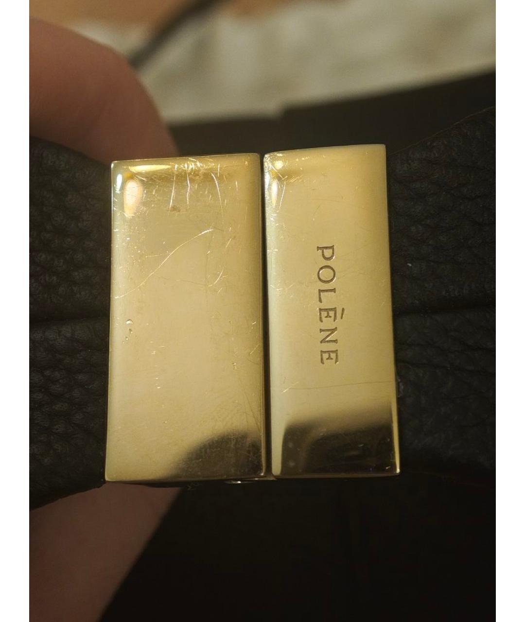 POLENE Черная кожаная сумка через плечо, фото 8