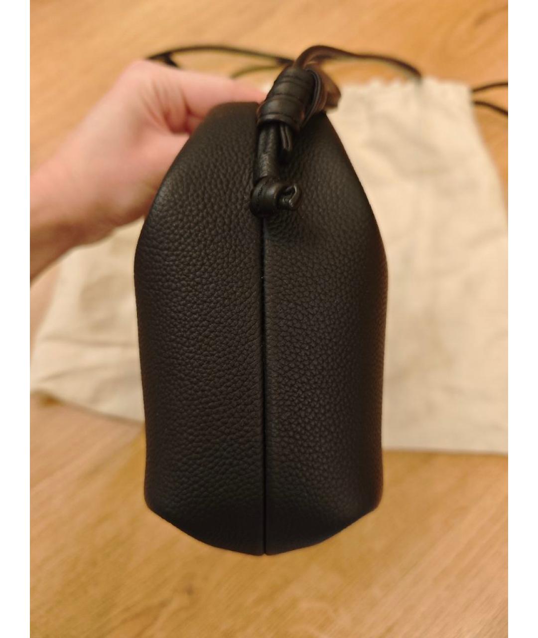 POLENE Черная кожаная сумка через плечо, фото 7