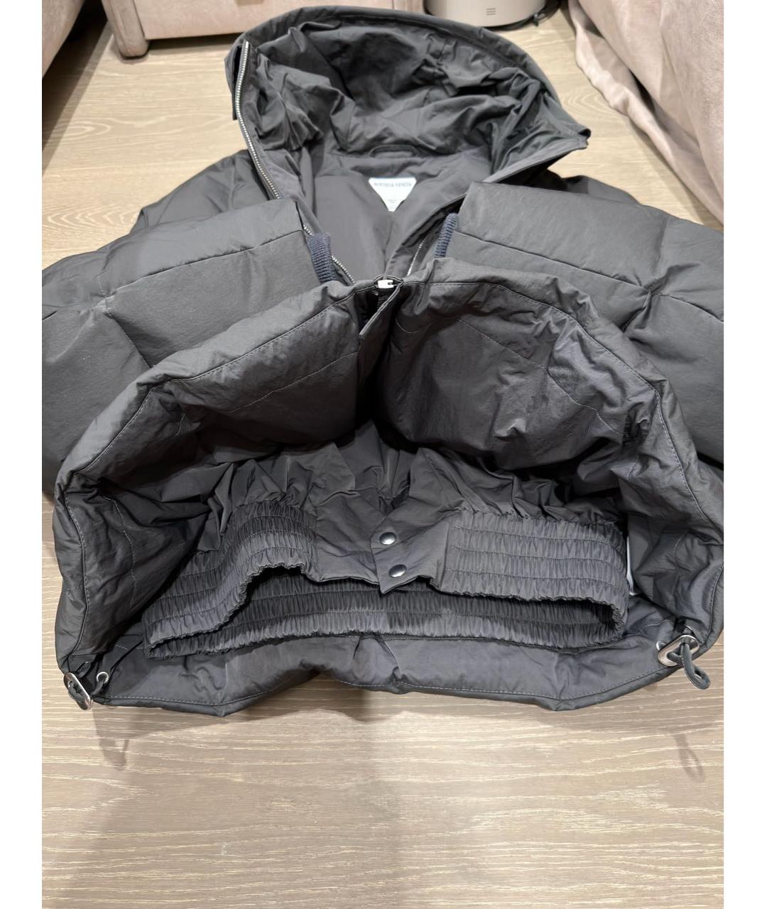 BOTTEGA VENETA Антрацитовый полиамидовый пуховик, фото 5