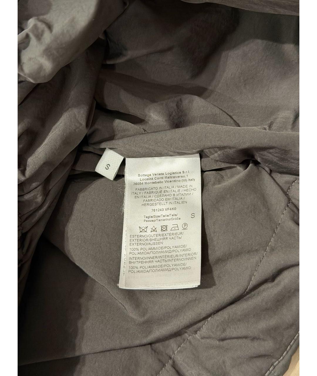 BOTTEGA VENETA Антрацитовый полиамидовый пуховик, фото 6