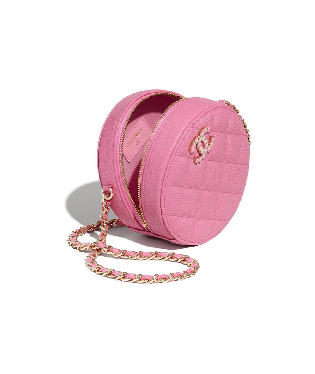 CHANEL Розовая кожаная сумка через плечо, фото 4