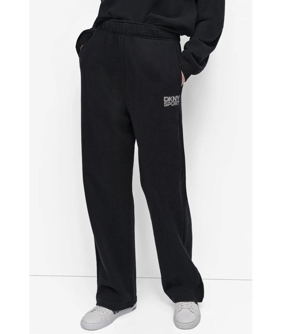 DKNY Черные хлопковые прямые брюки, фото 8