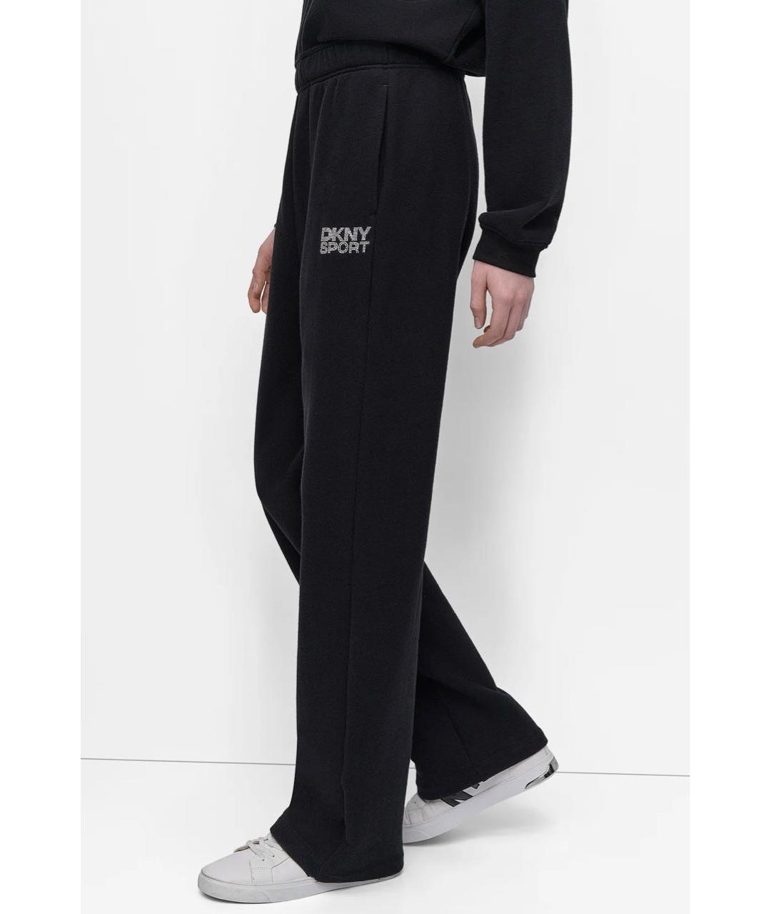 DKNY Черные хлопковые прямые брюки, фото 6