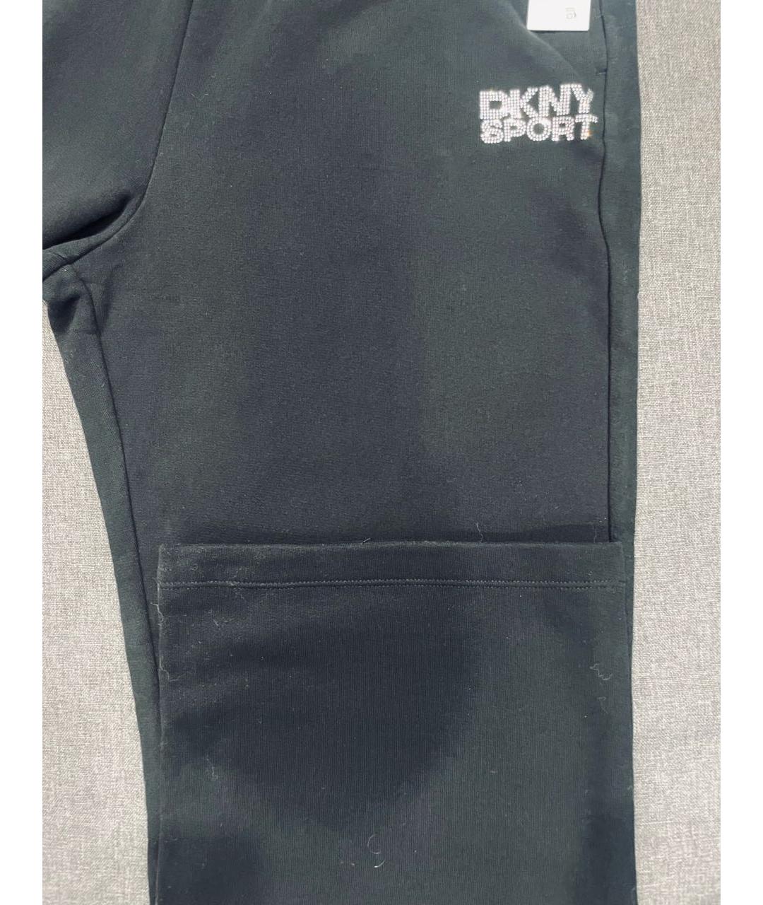 DKNY Черные хлопковые прямые брюки, фото 4