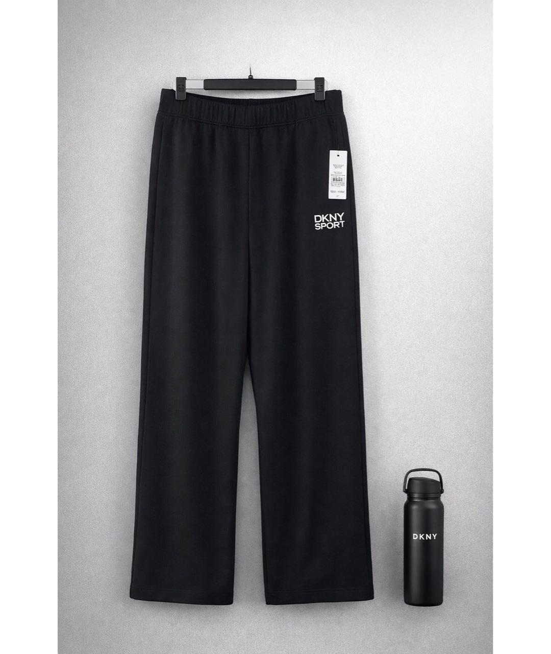 DKNY Черные хлопковые прямые брюки, фото 9