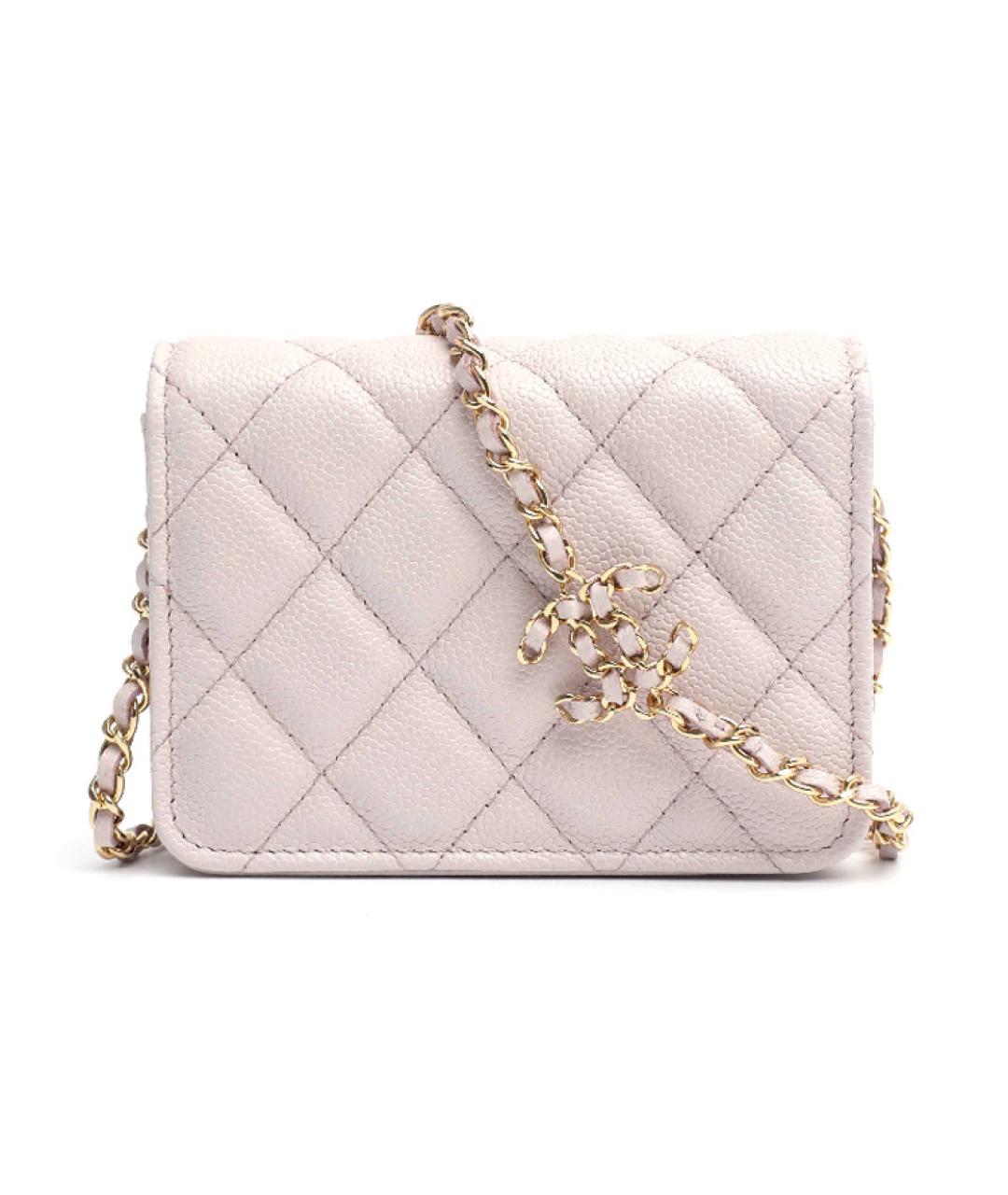 CHANEL Розовая кожаная сумка через плечо, фото 4