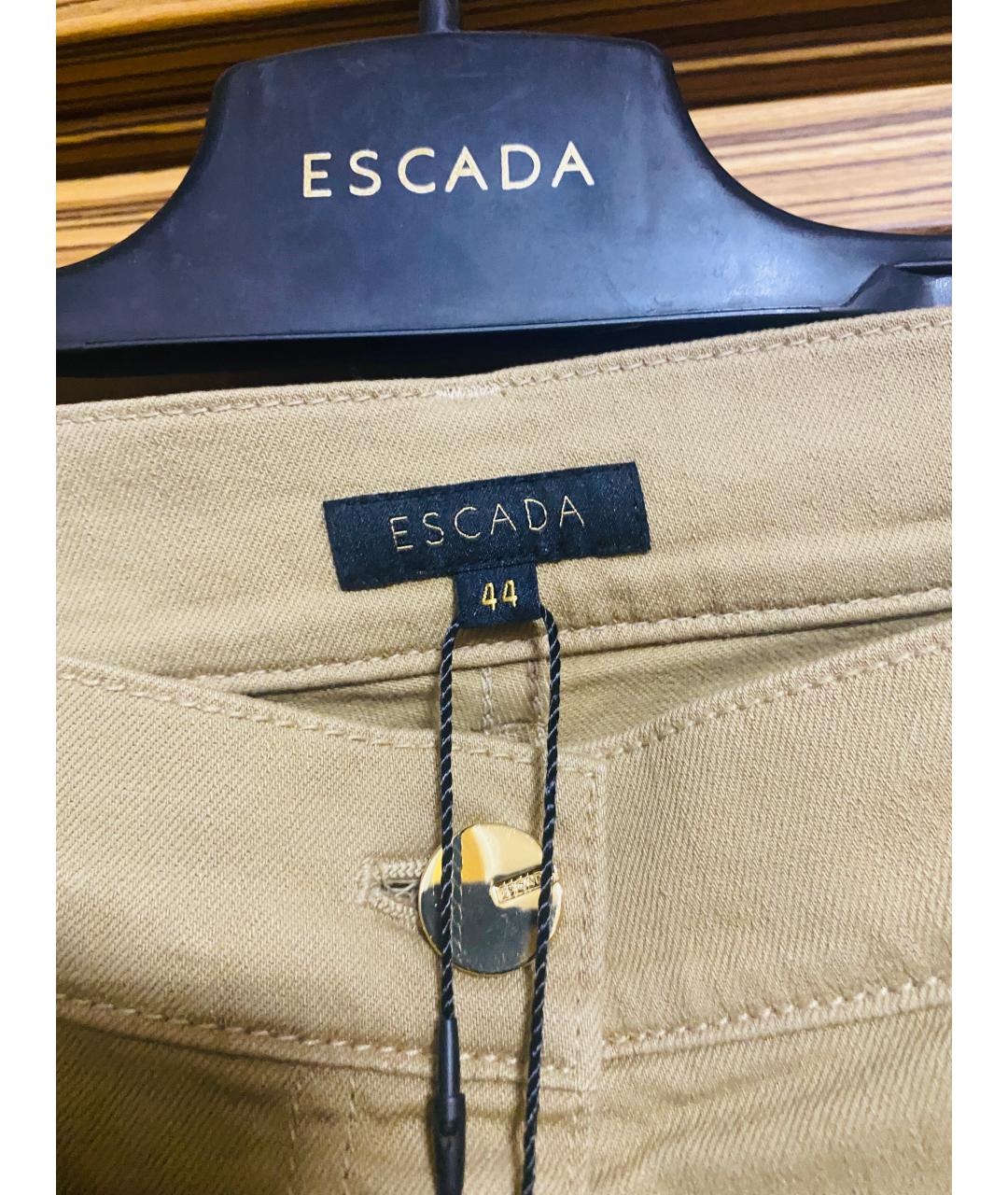 ESCADA Бежевый хлопко-эластановый костюм с брюками, фото 3