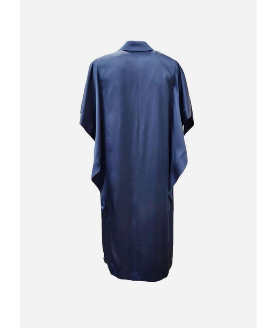 MARINA RINALDI Темно-синее ацетатное повседневное платье, фото 2