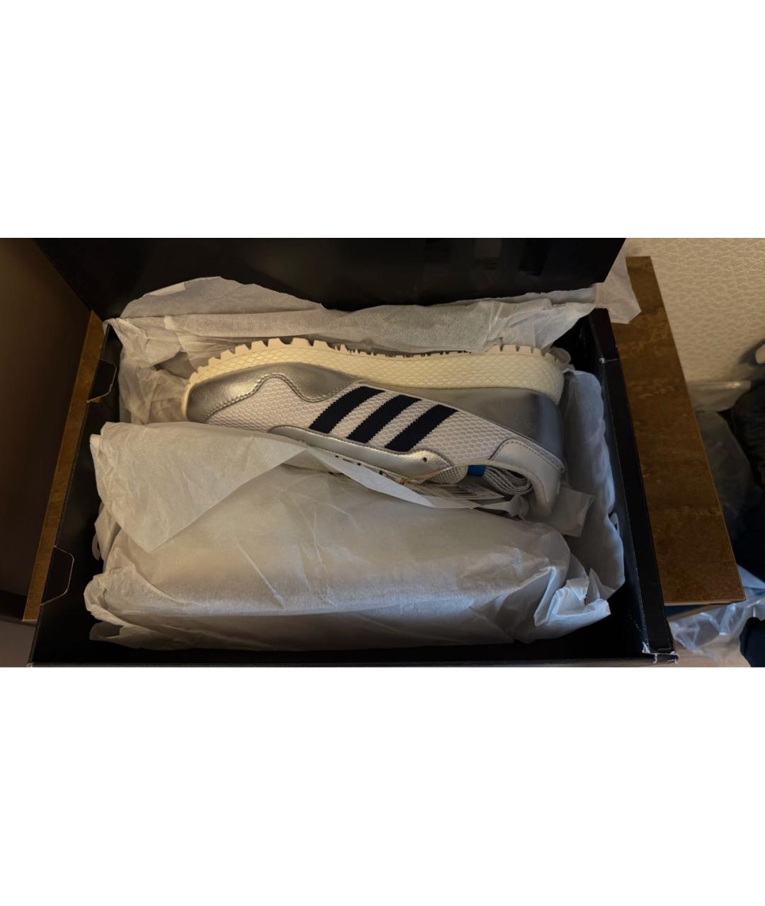 KITH Серебряные текстильные низкие кроссовки / кеды, фото 6