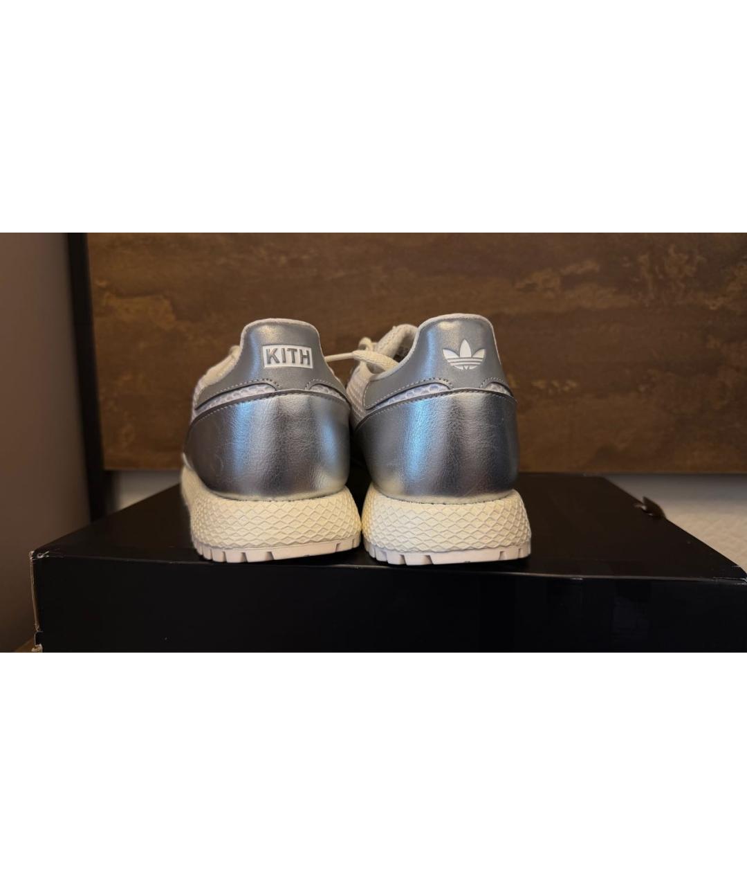 KITH Серебряные текстильные низкие кроссовки / кеды, фото 4