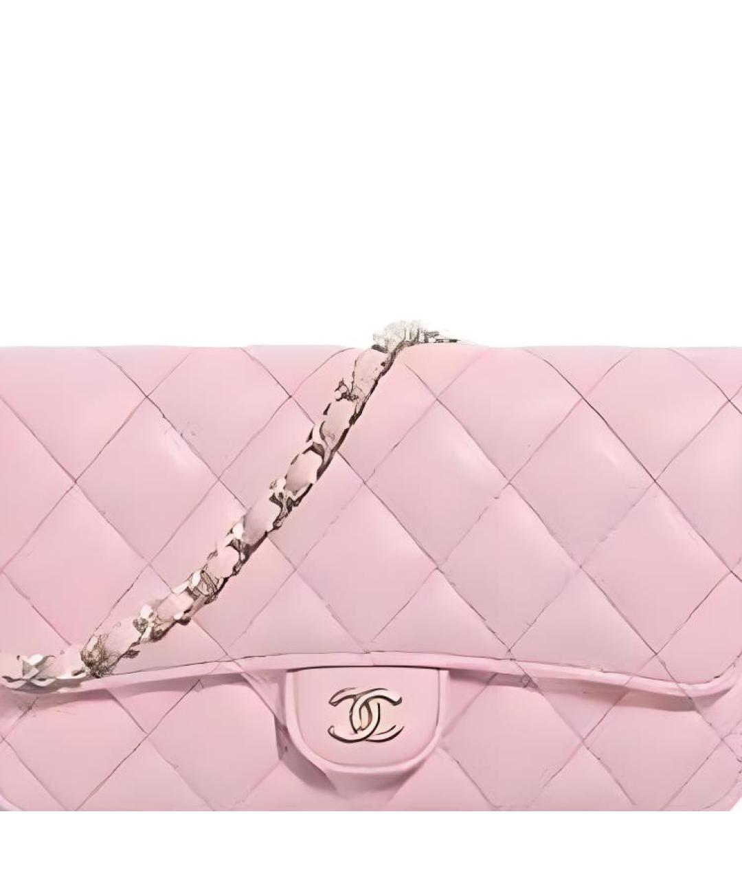 CHANEL Розовая кожаная сумка через плечо, фото 2