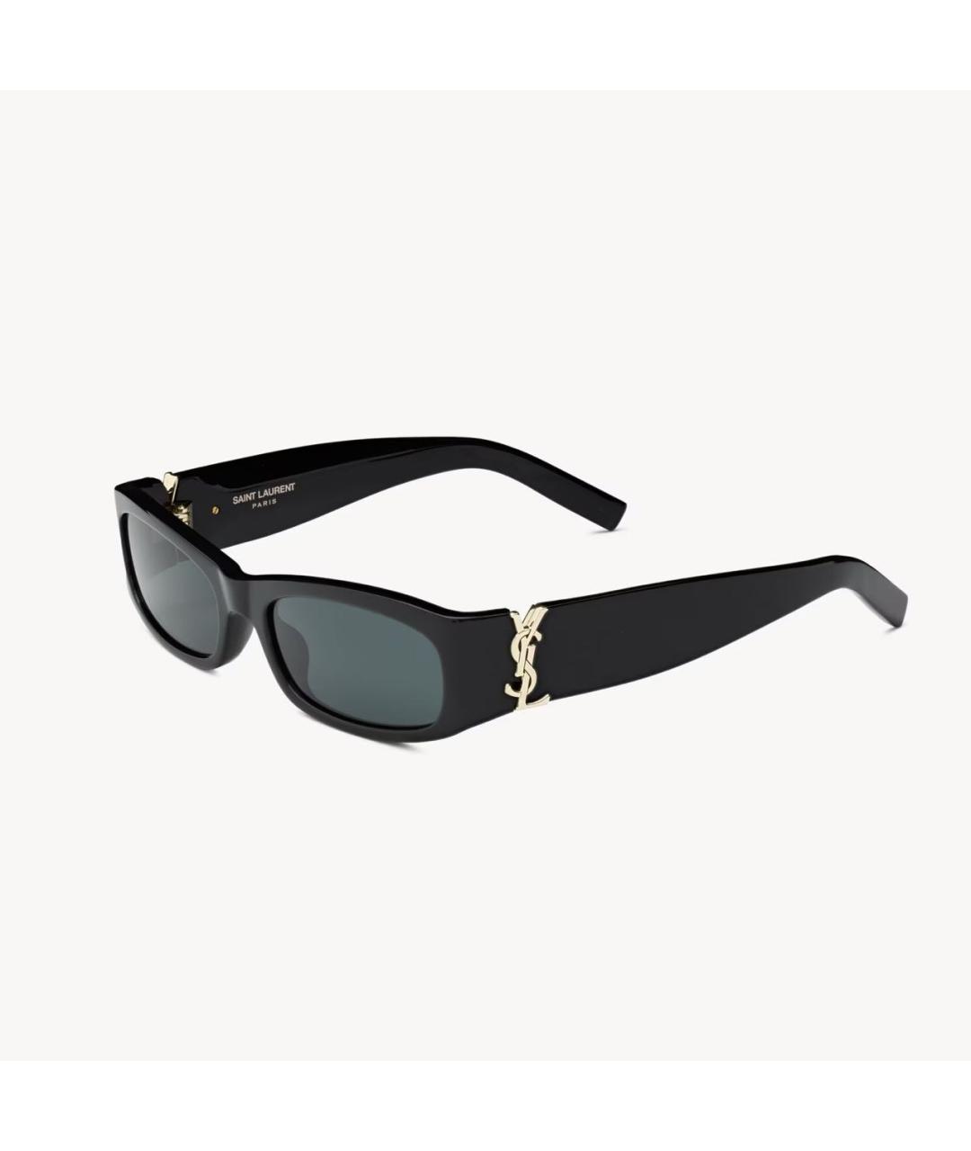 SAINT LAURENT Черные пластиковые солнцезащитные очки, фото 3