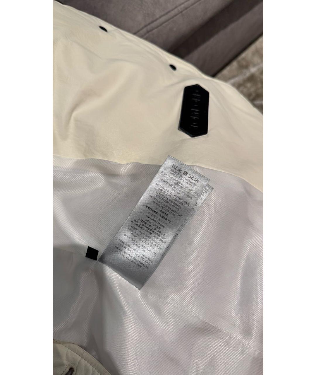 TOM FORD Белый кожаный пуховик, фото 8