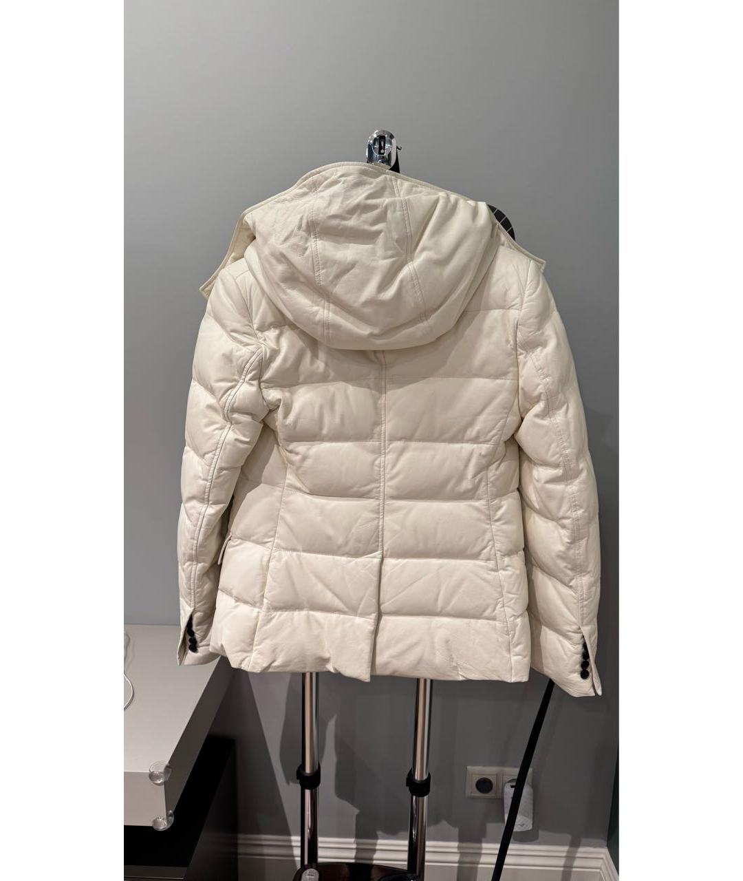TOM FORD Белый кожаный пуховик, фото 2