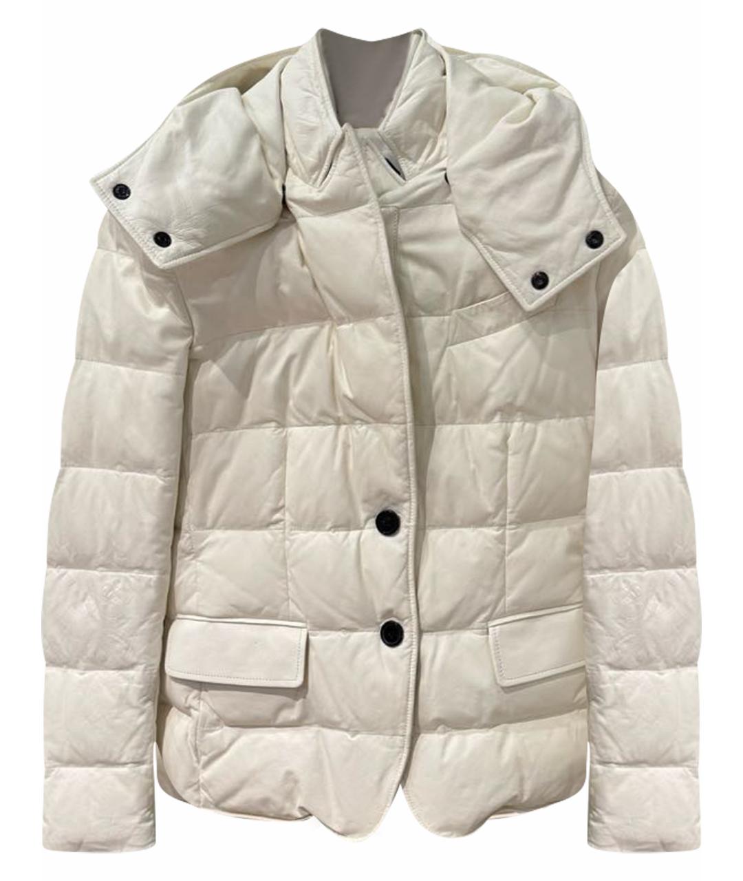 TOM FORD Белый кожаный пуховик, фото 1