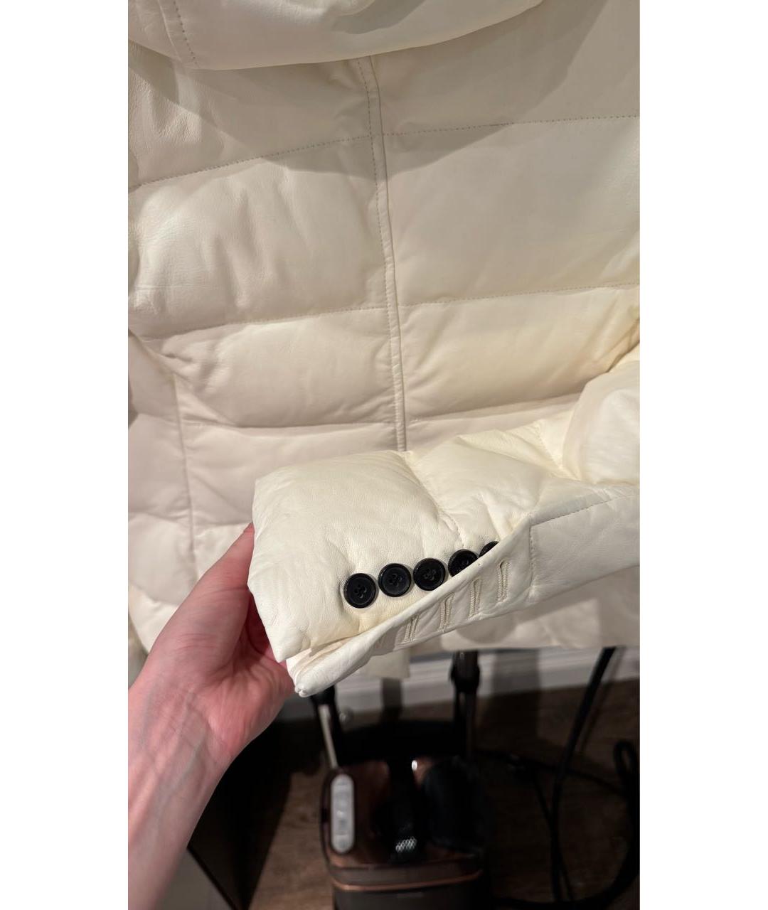 TOM FORD Белый кожаный пуховик, фото 5