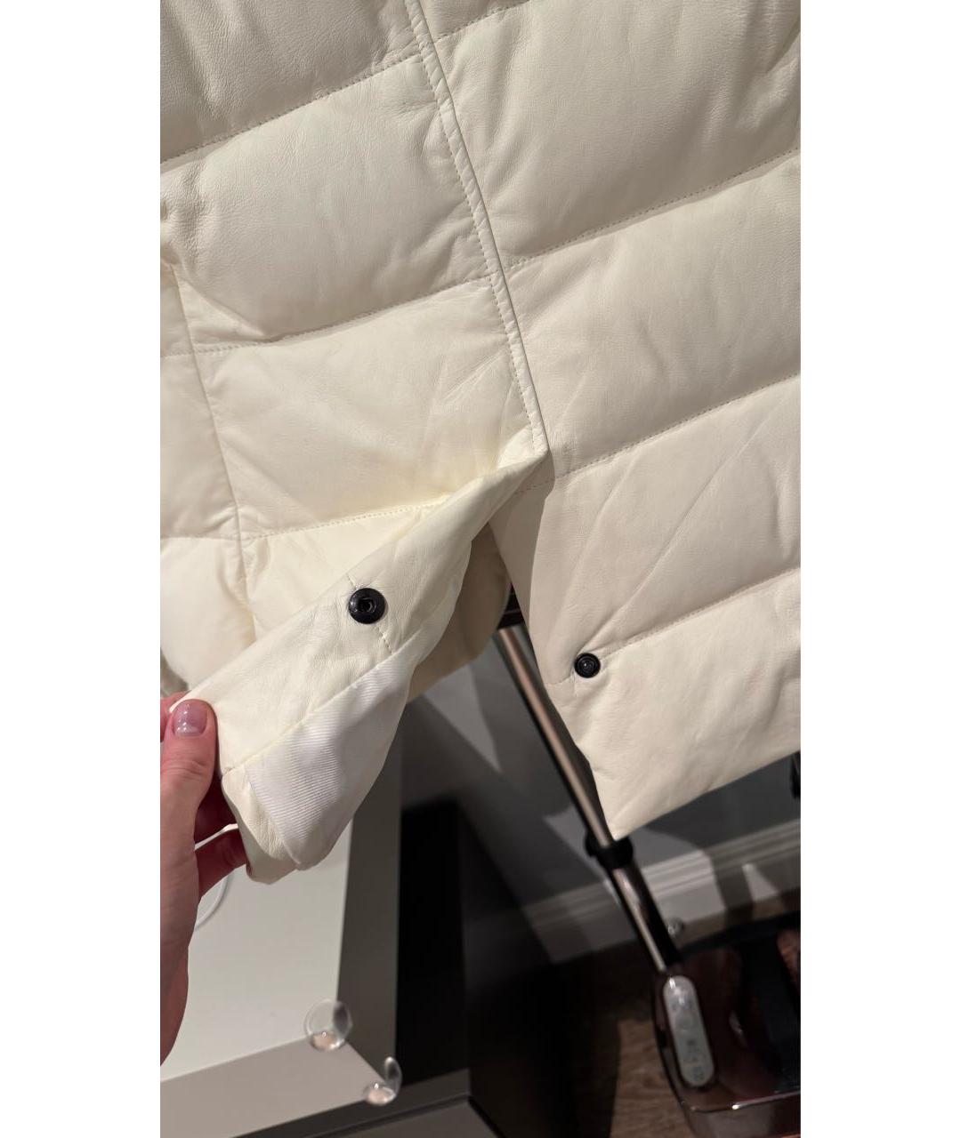 TOM FORD Белый кожаный пуховик, фото 6