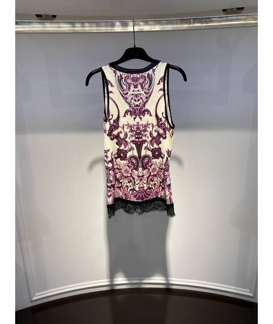 ROBERTO CAVALLI Мульти шелковая майка, фото 3