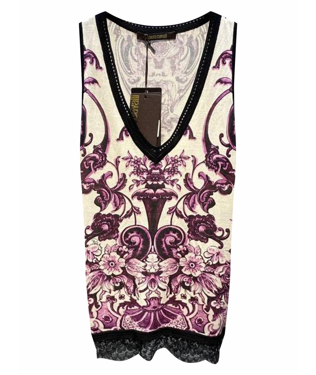 ROBERTO CAVALLI Мульти шелковая майка, фото 1