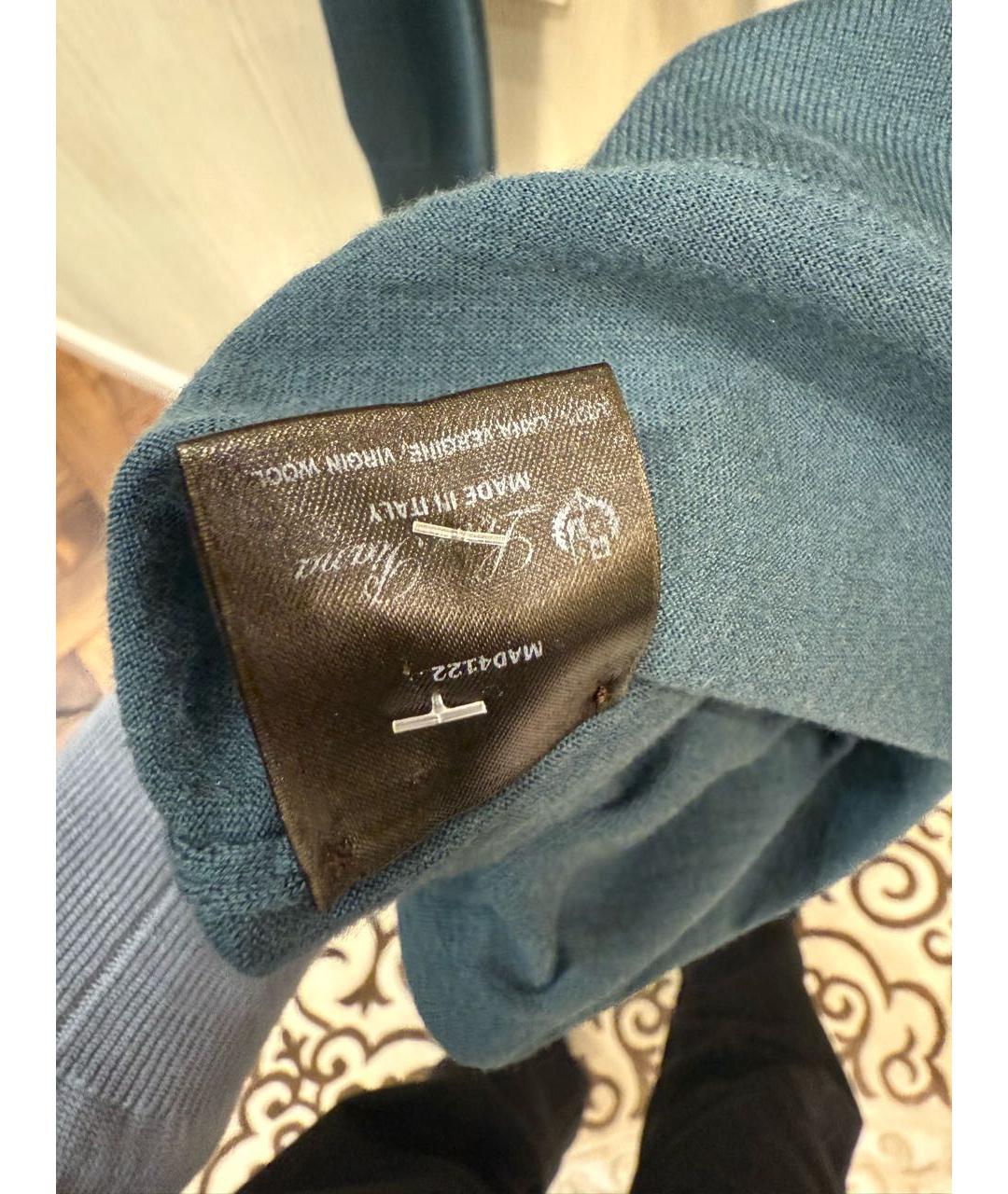 LORO PIANA Зеленая шерстяная водолазка, фото 3