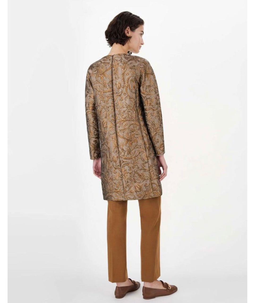 MAX MARA Коричневое полиэстеровое коктейльное платье, фото 2