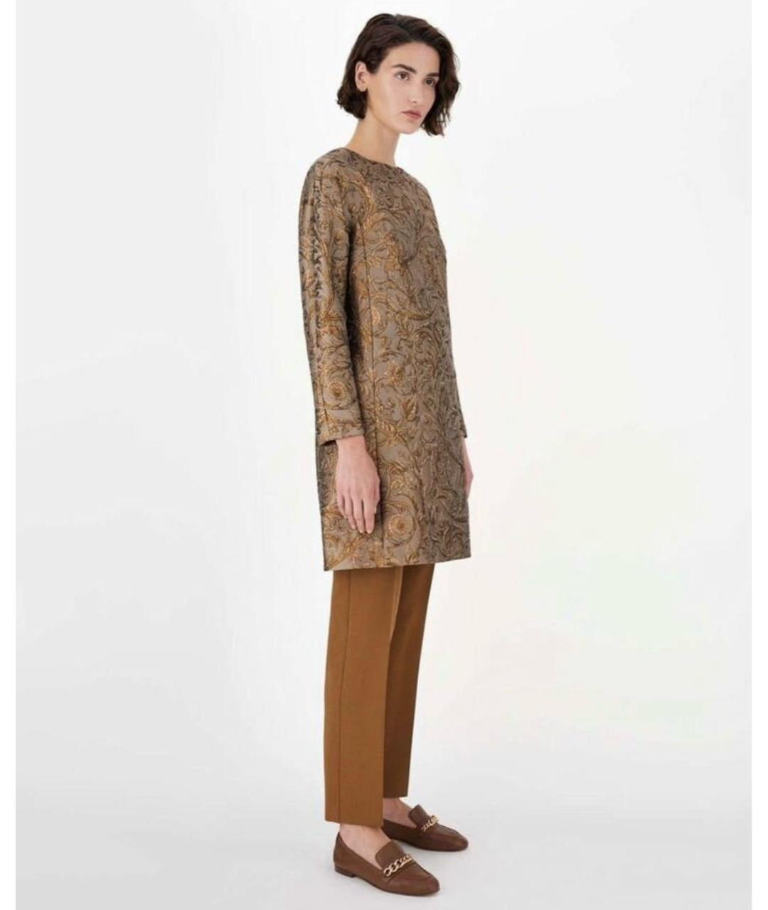 MAX MARA Коричневое полиэстеровое коктейльное платье, фото 7