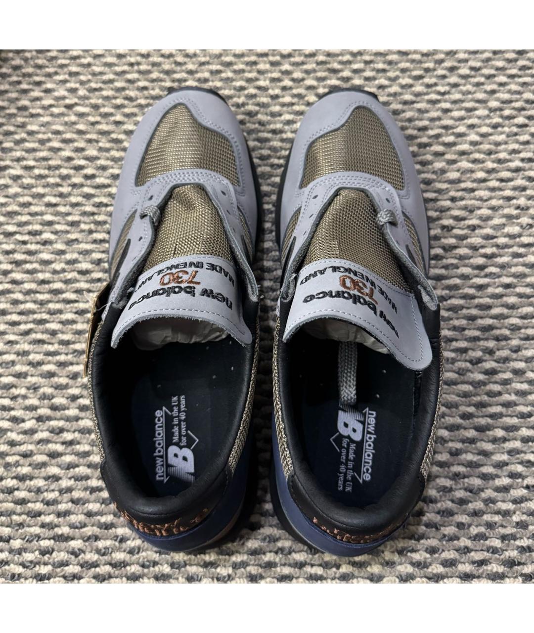 NEW BALANCE Серые нубуковые низкие кроссовки / кеды, фото 3