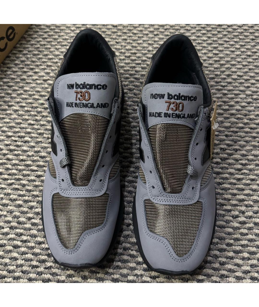 NEW BALANCE Серые нубуковые низкие кроссовки / кеды, фото 2