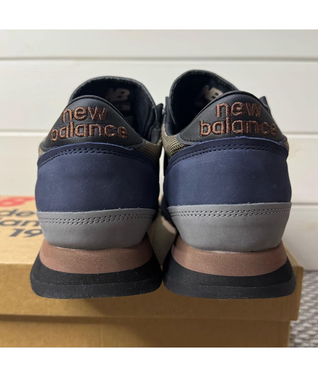 NEW BALANCE Серые нубуковые низкие кроссовки / кеды, фото 4