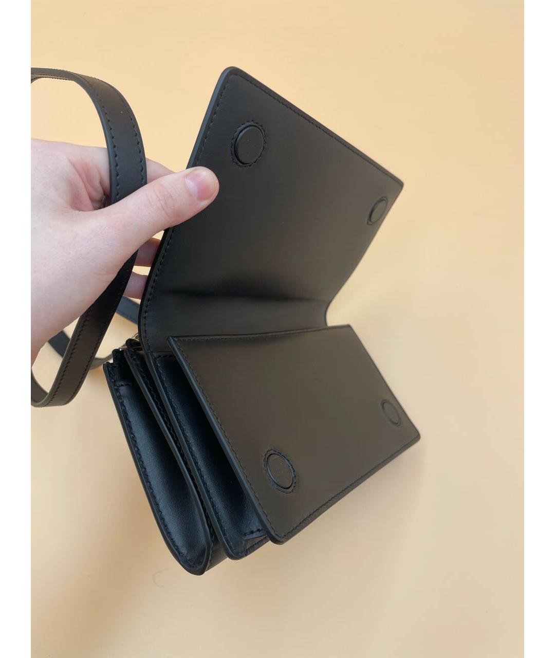 DOLCE&GABBANA Черная кожаная сумка через плечо, фото 4