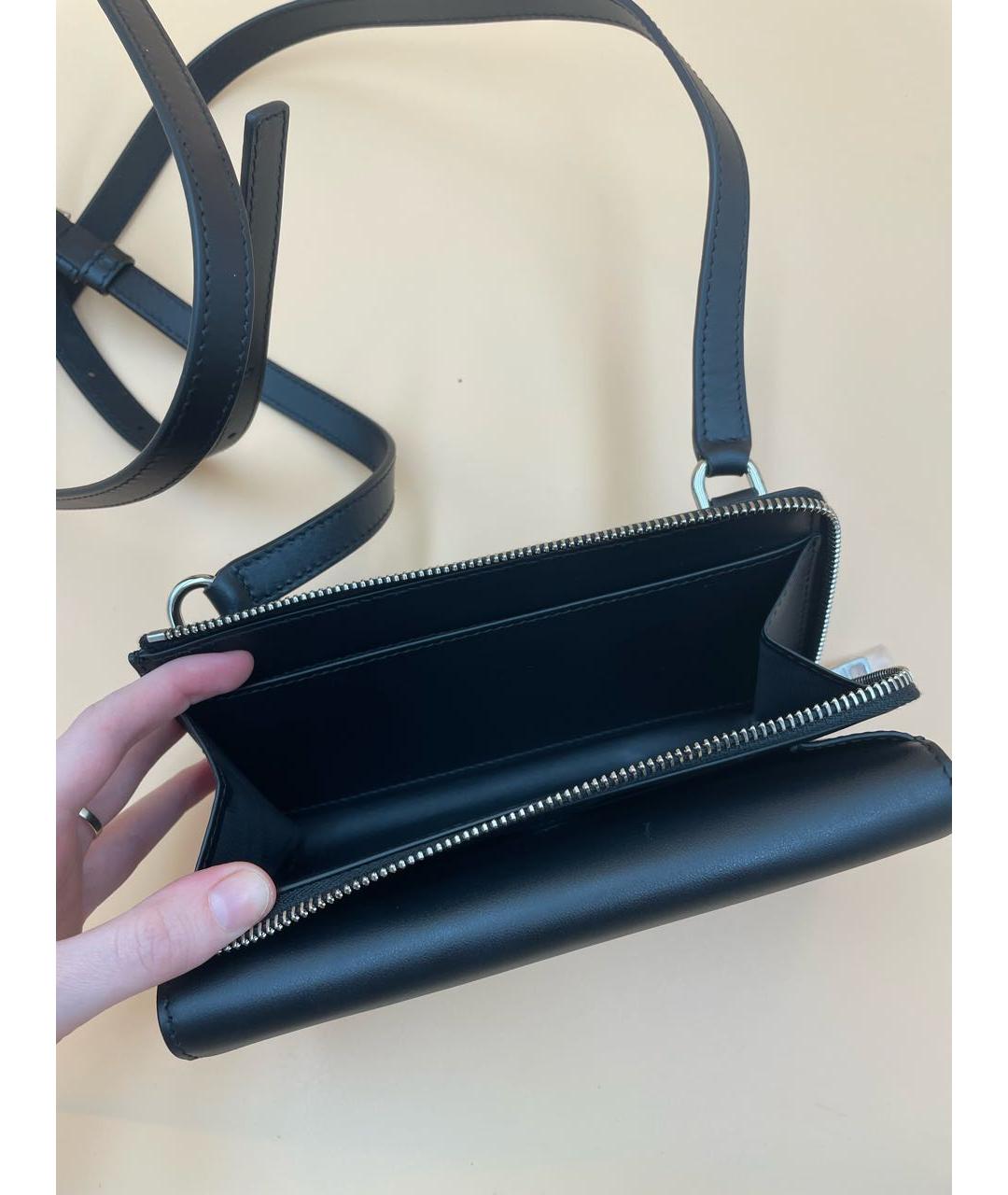 DOLCE&GABBANA Черная кожаная сумка через плечо, фото 5