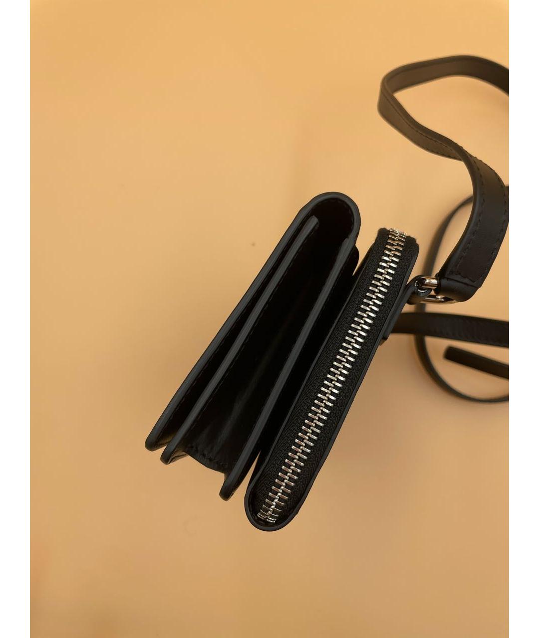 DOLCE&GABBANA Черная кожаная сумка через плечо, фото 7