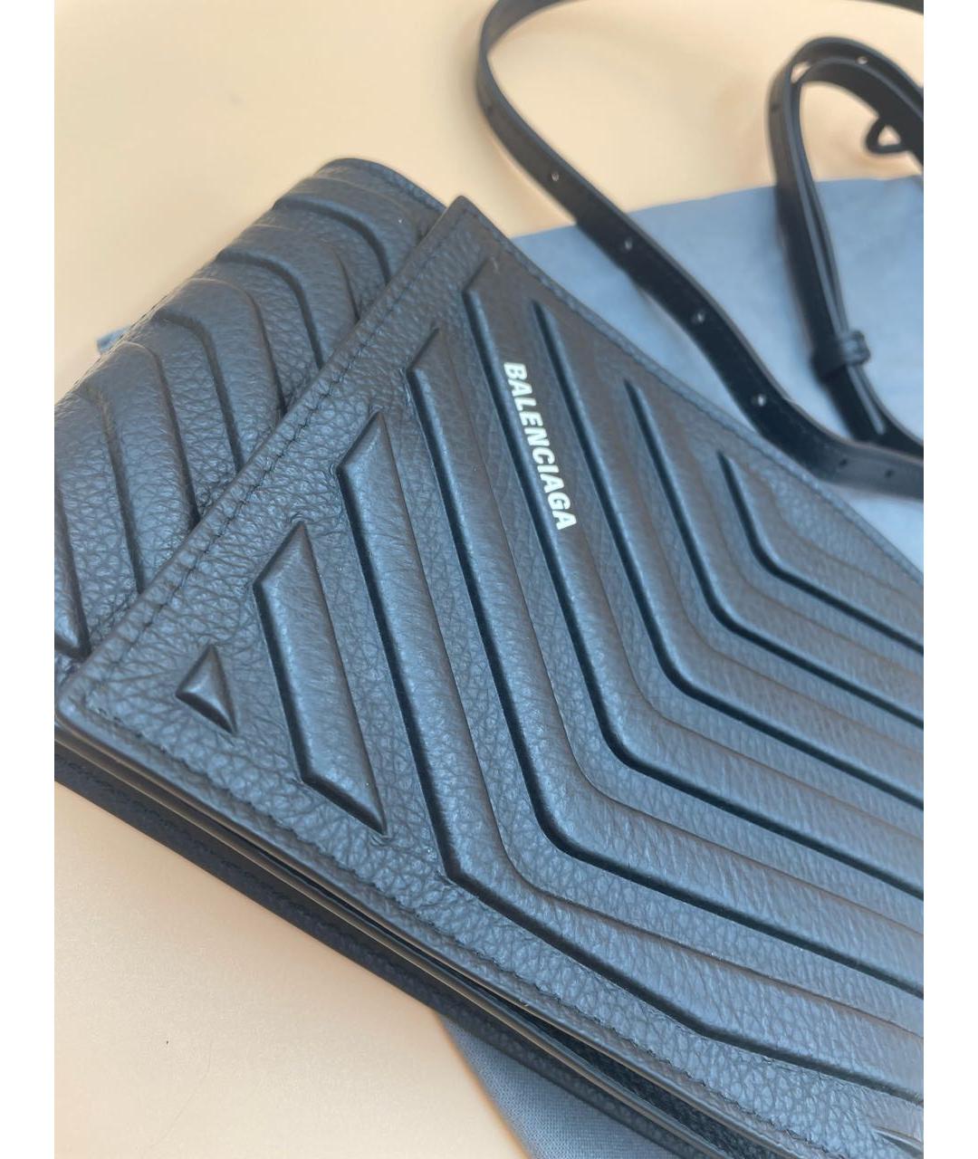 BALENCIAGA Черная кожаная сумка на плечо, фото 8