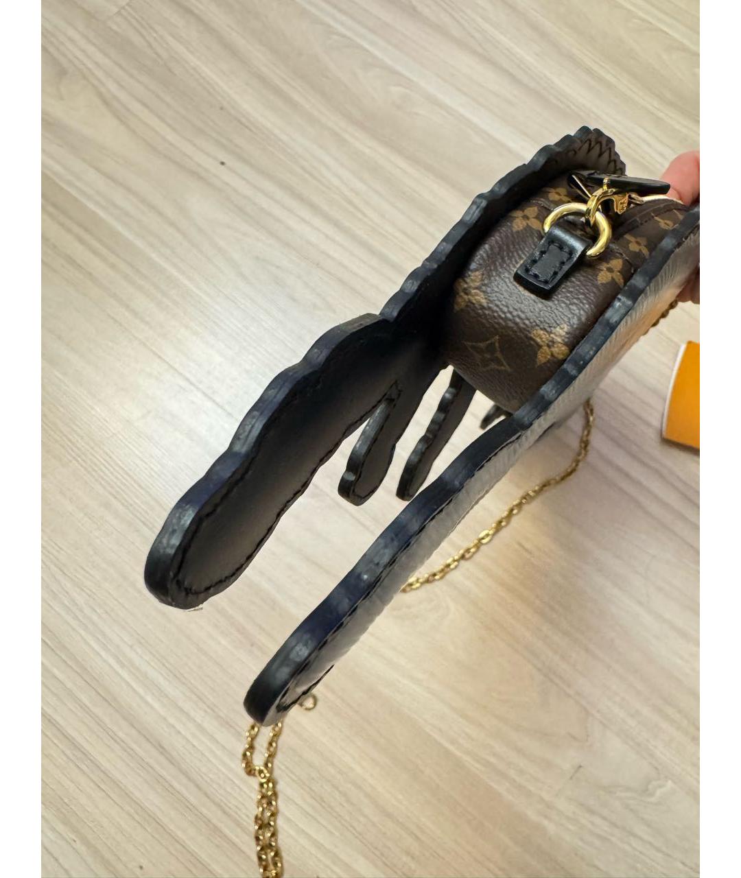 LOUIS VUITTON Серая кожаная сумка через плечо, фото 4